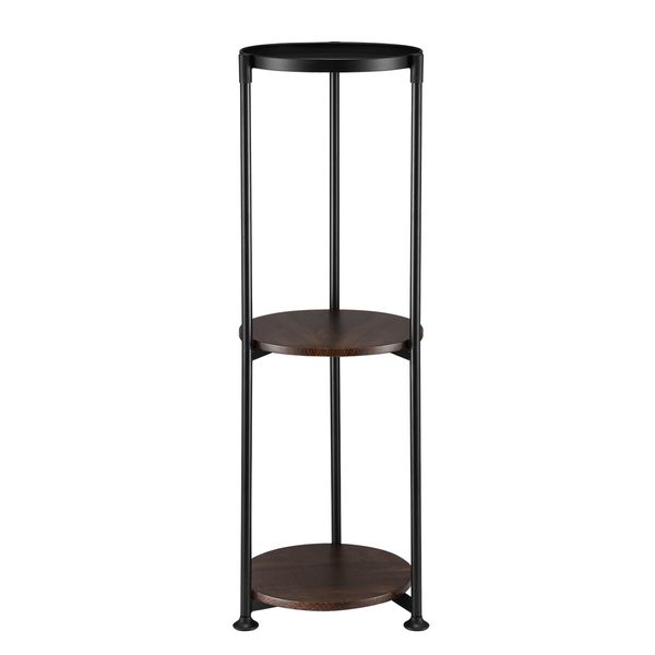 3 Tier Plant Pot Stand Metal Flower Holder Corner Shelf Unit Indoor Outdoor Display Shelves Garden Plywood Storage Rack