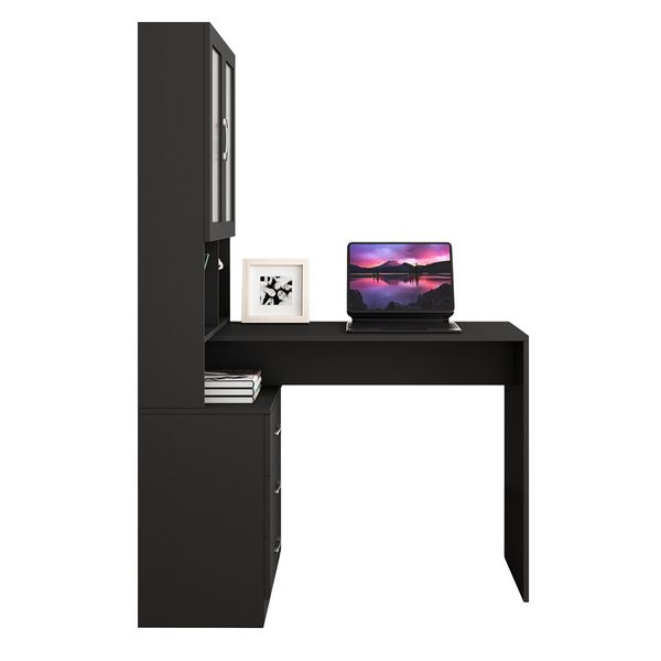 Computer Office Desk Bookcase Study Gamer Writing Laptop Table Wooden Storage Organiser Furniture with Drawers Cabinets