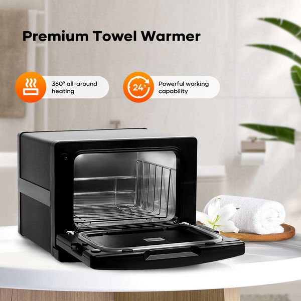 UV Towel Warmer 8L Electric Heater Dryer Cabinet Stainless Steel Sterilliser for Hot Facials Barber Spa Beauty Salon Shop