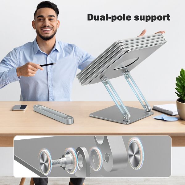 Laptop Stand Holder Adjustable Notebook Computer Monitor Riser Ergonomic PC Macbook 7 to 17 inch Screen Desk Station