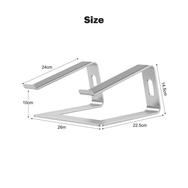 Laptop Holder Stand Riser Computer Notebook Monitor PC Mackbook Desk Station Ergonomic Portable for 13 to 17 Inch Screen