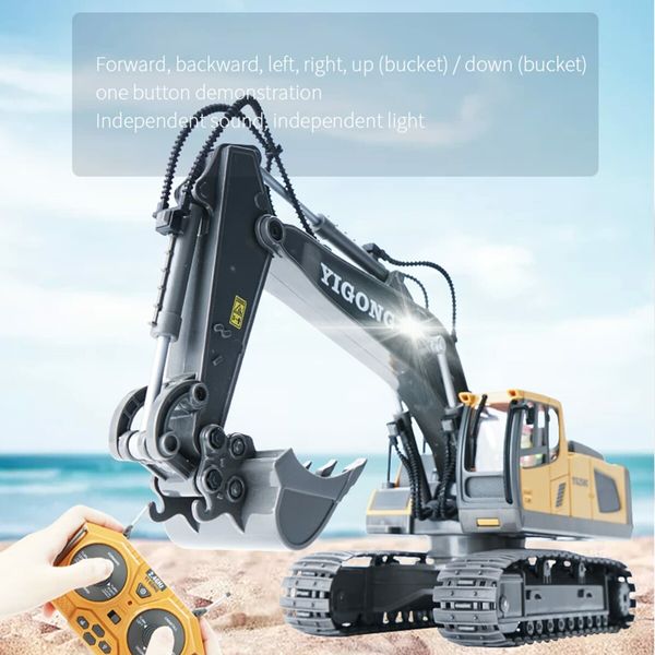 Remote Control Excavator ,1:20 Remote Control Digger Excavator Toys,11CH Engineering Vehicle Excavator Toy