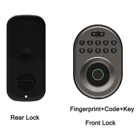 Smart Lock, 3 In 1 Keyless Entry Door Lock With Fingerprint, Code, Key, Smart Code Biometric Door Lock For Home Apartment Office