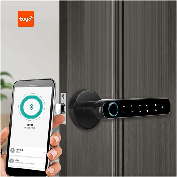 Rechargeable Fingerprint Entry Door Lock Home Smartlife Fingerprint and PIN Wireless Smart Handle Lock