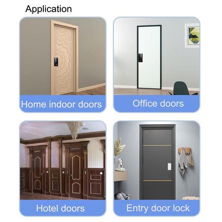 Intelligent Lock Smart Deadbolt Locks Of Tuya Bluetooth App Biometric Fingerprint Password Keyless Entry Front Door Lock