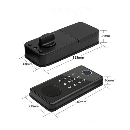 Intelligent Lock Smart Deadbolt Locks Of Tuya Bluetooth App Biometric Fingerprint Password Keyless Entry Front Door Lock