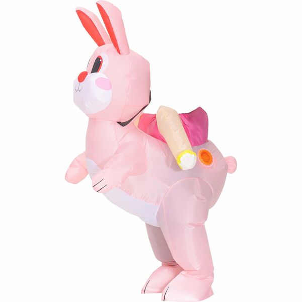 Inflatable Costumes for Easter Dressed Ball Costume Cute Riding Rabbits Cosplay New Year Christmas Party Carnival Suit For 150-190cm