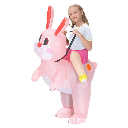 Inflatable Costumes for Easter Dressed Ball Costume Cute Riding Rabbits Cosplay New Year Christmas Party Carnival Suit For 150-190cm