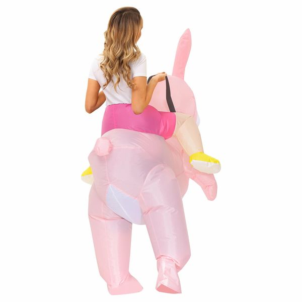 Inflatable Costumes for Easter Dressed Ball Costume Cute Riding Rabbits Cosplay New Year Christmas Party Carnival Suit For 150-190cm