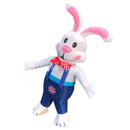 Easter Bunny Inflatable Costume, Easter Rabbit Suit For 150-190CM,Blow up Costume for Christmas Halloween Fun Easter Holiday