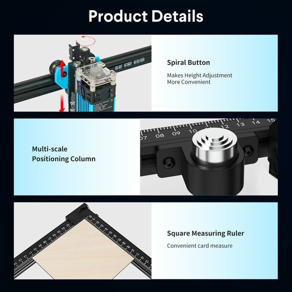 Laser Engraving Cutter Cutting Machine For Wood Leather Aluminum Acrylic Paper Plywood DIY 20w High Accuracy Online Off-line Connect