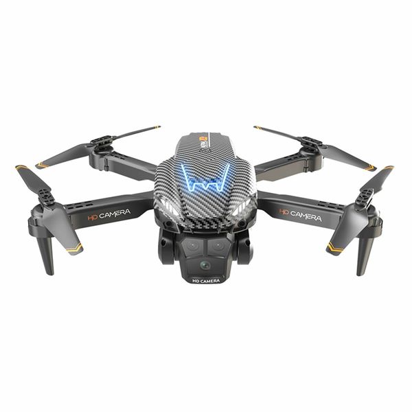 HD Triple Cameras Drone with Wind Resistance Headless Mode Gesture Control FPV Drone RC Drone for Beginners Quadcopter  Color Carbon Fiber