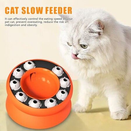 Cat Dish Food Bowl Dog Pet Bait Plate Drainage Reduces Burden Prevent Falls Weight Management