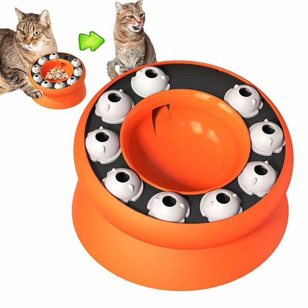 Cat Dish Food Bowl Dog Pet Bait Plate Drainage Reduces Burden Prevent Falls Weight Management