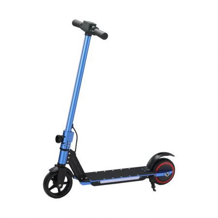 Electric Scooter 130W 16KM/H LED Light Folding Portable For Kids Teens Blue