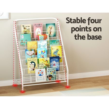 Keezi 6 Tiers Kids Bookshelf Magazine Rack Children Bookcase Organiser Foldable