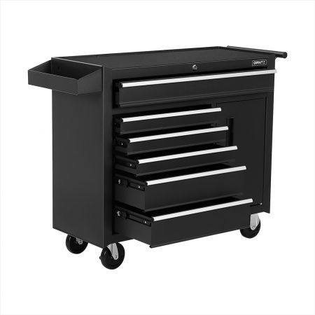 Giantz 6 Drawer Tool Box Chest Cabinet Toolbox Storage Garage Organiser Wheels