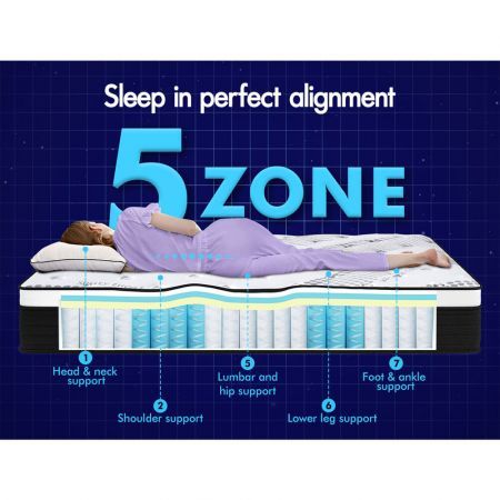 STARRY EUCALYPT Mattress Pocket Spring King Single Cool Gel Euro Top 32cm