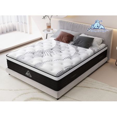 STARRY EUCALYPT Mattress Pocket Spring King Single Cool Gel Euro Top 32cm