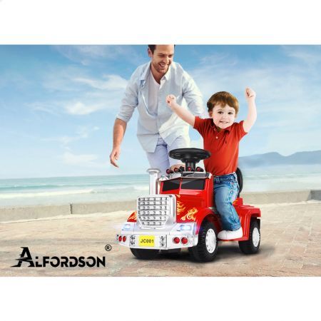 ALFORDSON Kids Ride On Car Electric Toy Truck 25W Motor w/ LED Lights Red