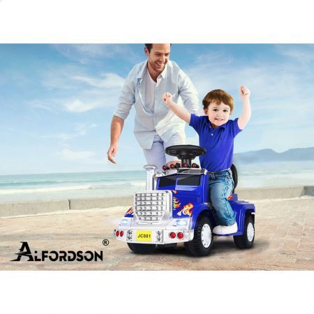 ALFORDSON Kids Ride On Car Electric Toy Truck 25W Motor w/ LED Lights Blue