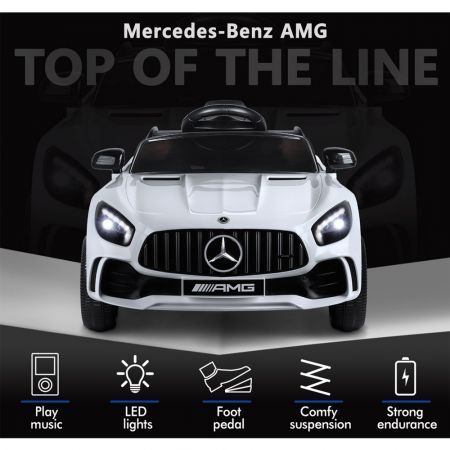 ALFORDSON Kids Ride On Car Mercedes-Benz Licensed Electric Motors White