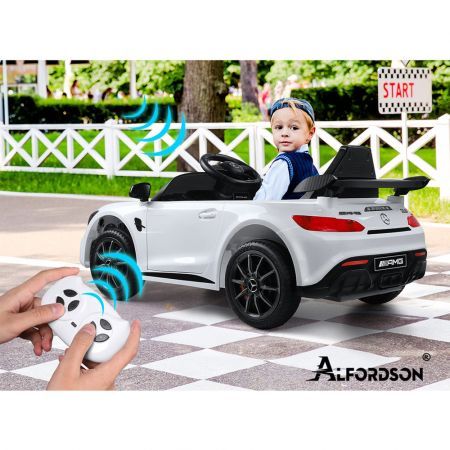 ALFORDSON Kids Ride On Car Mercedes-Benz Licensed Electric Motors White