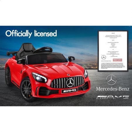 ALFORDSON Kids Ride On Car Mercedes-Benz AMG GT R Licensed Electric Motors Red