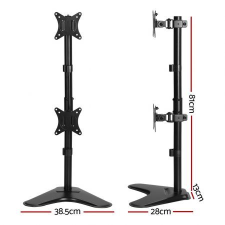 Artiss Monitor Arm Stand Dual Mount HD LED TV Bracket Holder Freestanding