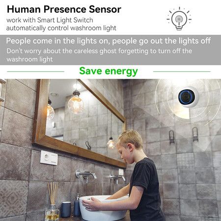 Smart Human Presence Sensor, Tuya Zigbee Hub Required, mmWave Radar Detector