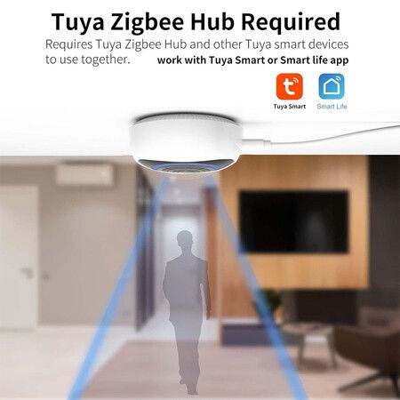 Smart Human Presence Sensor, Tuya Zigbee Hub Required, mmWave Radar Detector