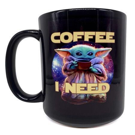 Yoda Master Ceramic Coffee Mark Mug Black (300-400 ML)