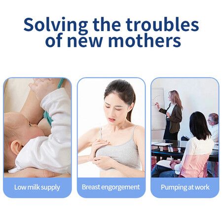 Wearable Breast Pump 210ML Large Capacity Hands Free Electric Portable Breast Pump BPA-free with LED Display 4 Modes 12 Levels Color Pink