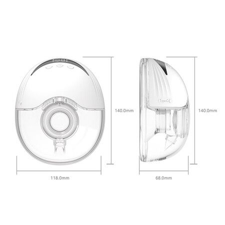 Wearable Breast Pump 210ML Large Capacity Hands Free Electric Portable Breast Pump BPA-free with LED Display 4 Modes 12 Levels Color Pink