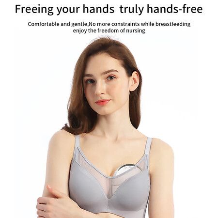 Wearable Breast Pump 210ML Large Capacity Hands Free Electric Portable Breast Pump BPA-free with LED Display 4 Modes 12 Levels Color Pink