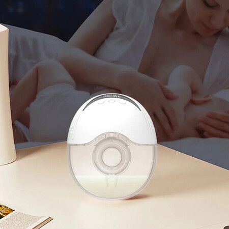 Wearable Breast Pump 210ML Large Capacity Hands Free Electric Portable Breast Pump BPA-free with LED Display 4 Modes 12 Levels Color Pink