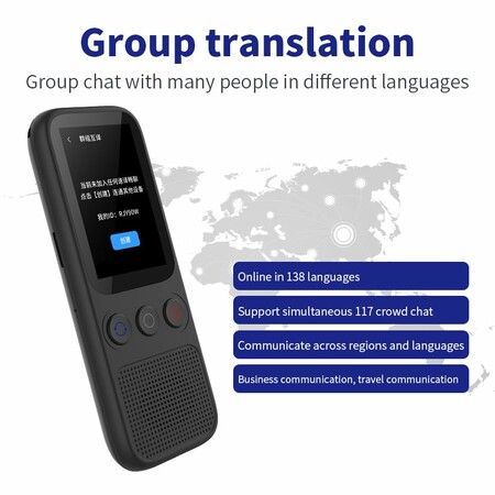 Language Translator Device,Instant Offline Language Translator Device Support 138 Languages,Voice Translator Offline,Portable Two-Way Language Translator for Business Learning Travel