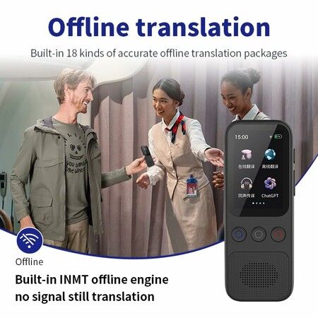 Language Translator Device,Instant Offline Language Translator Device Support 138 Languages,Voice Translator Offline,Portable Two-Way Language Translator for Business Learning Travel