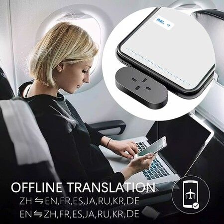 Language Translator Device,Supports 40 Languages & 93 Accents Mini Size Voice Translator & Voice Recorder for Traveling Learning Business Fit for iOS System Only