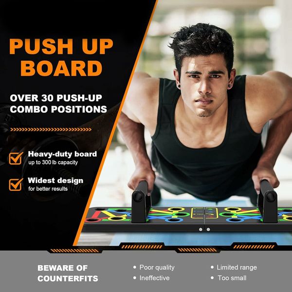 Push Up Board- Portable Multi-Function Foldable Push Up Bar Muscle Push Up Handles for Floor