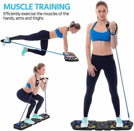 Push Up Board- Portable Home Multi-Function Foldable Push Up training board Bar Push Up Handles for Floor