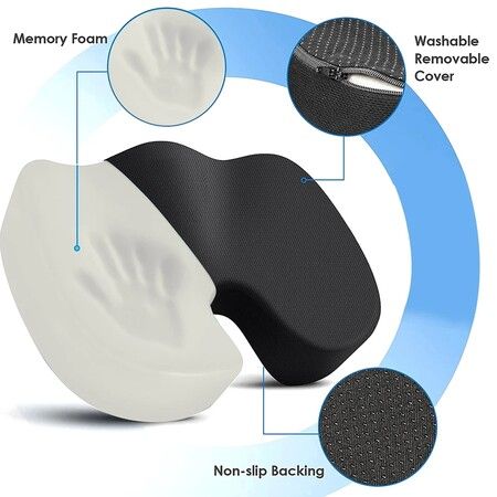 Seat Cushion Memory Foam U-Shaped Pillow for Chair Cushion Office Car Hip Support Orthopedic Massage Pillow