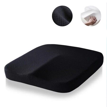 Non-Slip Memory Foam Cushion for Back Relief, Office Chair, Car Seat