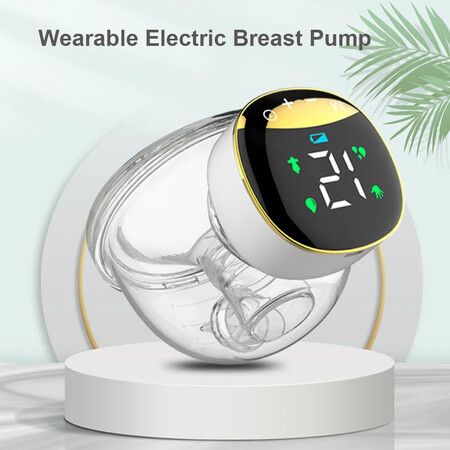 Portable Electric Breast Pump Silent Wearable Hands-Free Newborn Comfort Milk Extractor Automatic Milker Breastfeeding Color Gold