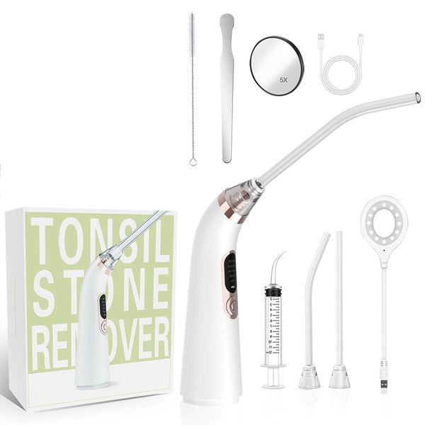 Tonsil Stone Remover Electronic Vacuum Stone Removal Kit, 5 Modes Instant Suction Tool, Easy to Use, Fresh Breath, Mouth Cleaning Oral Care