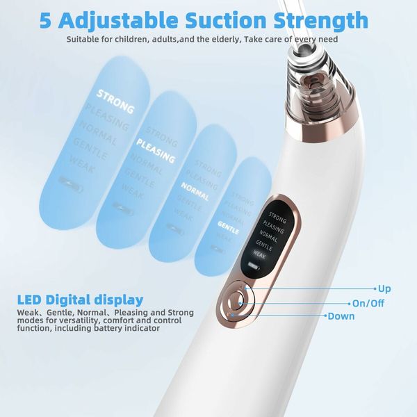 Tonsil Stone Remover Electronic Vacuum Stone Removal Kit, 5 Modes Instant Suction Tool, Easy to Use, Fresh Breath, Mouth Cleaning Oral Care