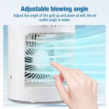 Portable Air Conditioner, Rechargeable Personal Cordless Air Cooler Quiet Desk Fan with 3 Speeds Air Conditioner Cooler for Room Office and Outdoor