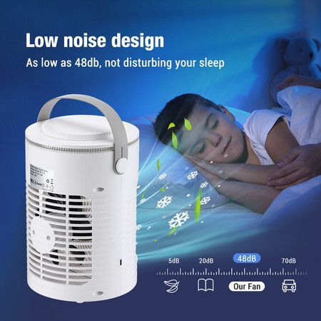 Portable Air Conditioner, Rechargeable Personal Cordless Air Cooler Quiet Desk Fan with 3 Speeds Air Conditioner Cooler for Room Office and Outdoor