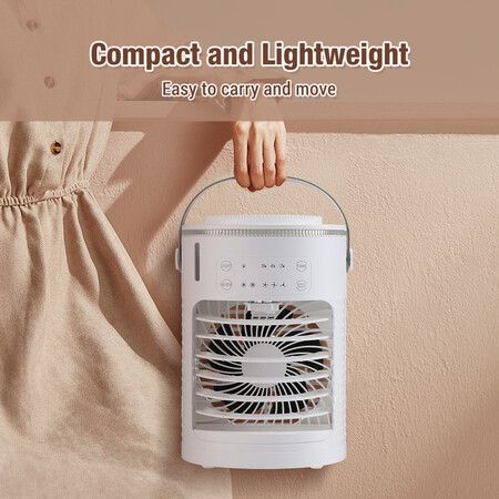 Portable Air Conditioner, Rechargeable Personal Cordless Air Cooler Quiet Desk Fan with 3 Speeds Air Conditioner Cooler for Room Office and Outdoor