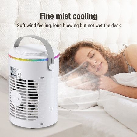 Portable Air Conditioner, Rechargeable Personal Cordless Air Cooler Quiet Desk Fan with 3 Speeds Air Conditioner Cooler for Room Office and Outdoor